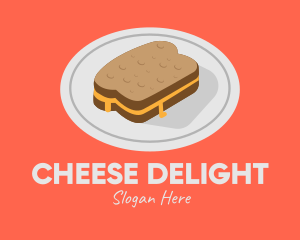 Cheese Sandwich Plate logo design