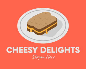 Cheese Sandwich Plate logo design