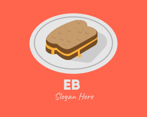 Food - Cheese Sandwich Plate logo design