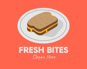 Sandwich - Cheese Sandwich Plate logo design