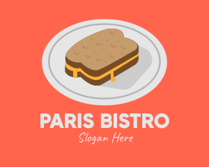 Cheese Sandwich Plate logo design