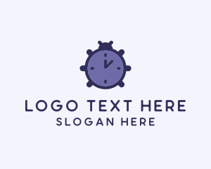 Alarm Clock - Violet Clock Bug logo design