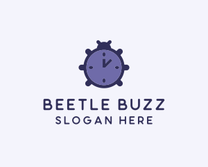 Violet Clock Bug logo design