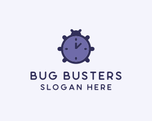 Violet Clock Bug logo design