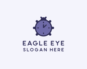 Violet Clock Bug logo design