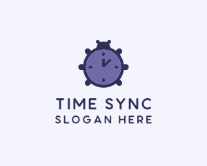 Violet Clock Bug logo design