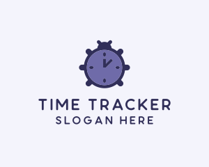 Violet Clock Bug logo design