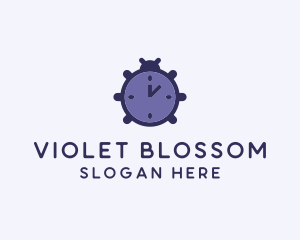 Violet Clock Bug logo design