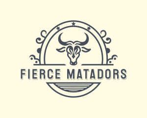 Bullfighting - Rodeo Texas Saloon logo design