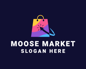 Online Market  Bag logo design