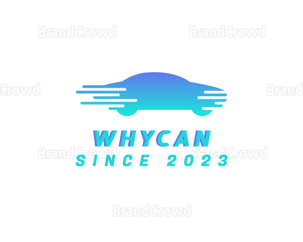 Blue Fast Car Logo