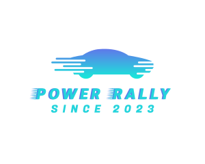 Rally - Blue Fast Car logo design