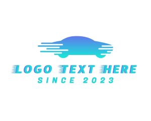 Taxi - Blue Fast Car logo design