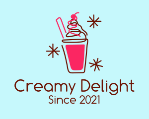 Yogurt - Fruity Milkshake Beverage logo design