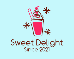 Parfait - Fruity Milkshake Beverage logo design