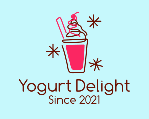 Yogurt - Fruity Milkshake Beverage logo design