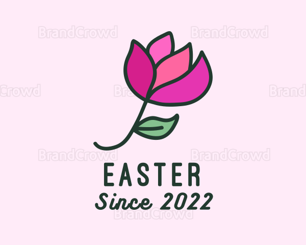 Tulip Flower Garden Logo