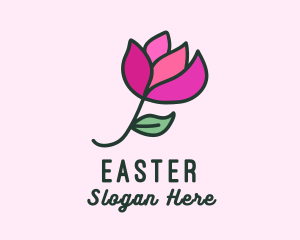 Tulip Flower Garden Logo