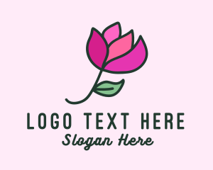 Tulip Flower Garden Logo