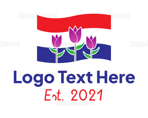 Dutch Holland Tulip Logo