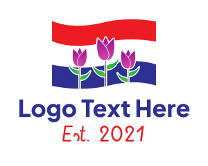 Flower - Dutch Holland Tulip logo design