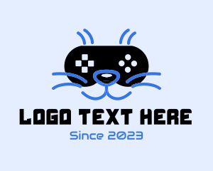 Cyber Game - Game Streamer Cat logo design