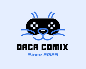 Computer Game - Game Streamer Cat logo design