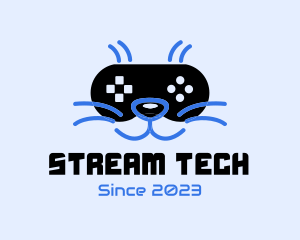 Streamer - Game Streamer Cat logo design