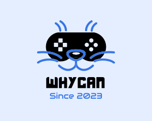Video Game - Game Streamer Cat logo design