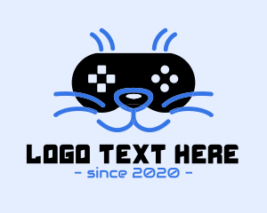 Online Game - Game Streamer Cat logo design