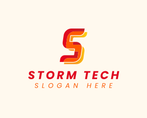 Modern Tech Startup Letter S logo design