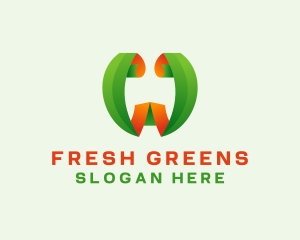 Vegetable - Eco Vegetable Plant logo design