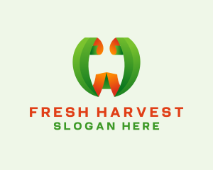 Veggie - Eco Vegetable Plant logo design