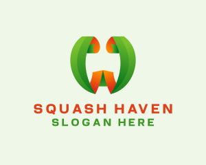 Squash - Eco Vegetable Plant logo design