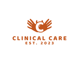 Hands Palm Charity Care logo design