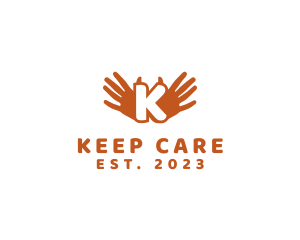 Hands Palm Charity Care logo design