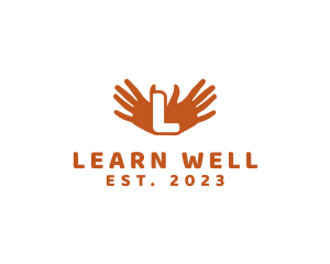 Teaching - Hands Palm Charity Care logo design