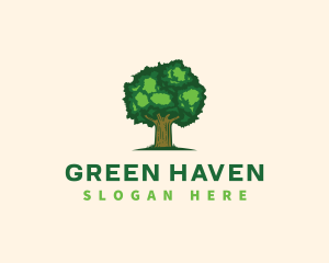 Environment Oak Tree Nature logo design