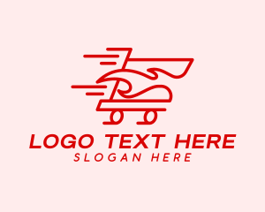 Buy - Fire Grocery Trolley logo design