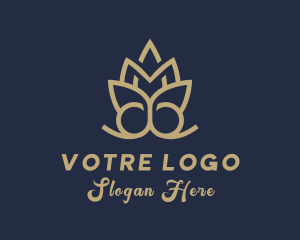 Yogi - Gold Lotus Yoga logo design