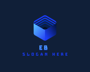 Cyber - AI Tech Cube logo design