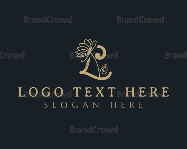 Luxury Wellness Flower Letter L Logo