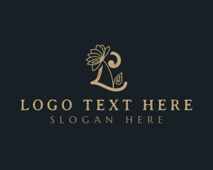 Gold - Luxury Wellness Flower Letter L logo design