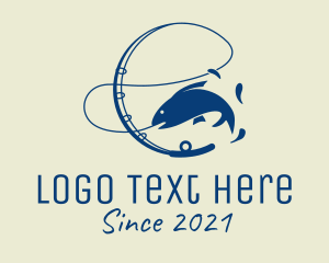 Tuna - Fish Fishing Rod logo design