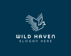 Wild Crown Hawk logo design