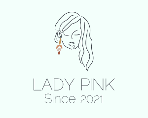 Lady Boutique Jewel Earring  logo design