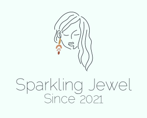 Lady Boutique Jewel Earring  logo design