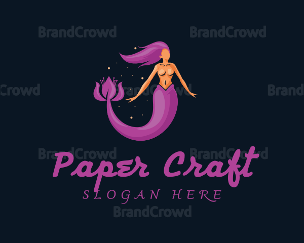 Mermaid Flower Lady Logo