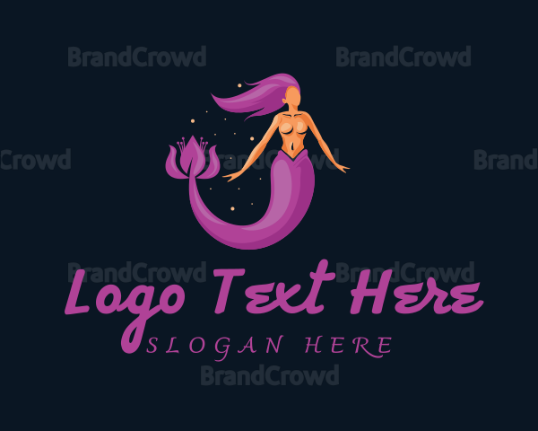 Mermaid Flower Lady Logo