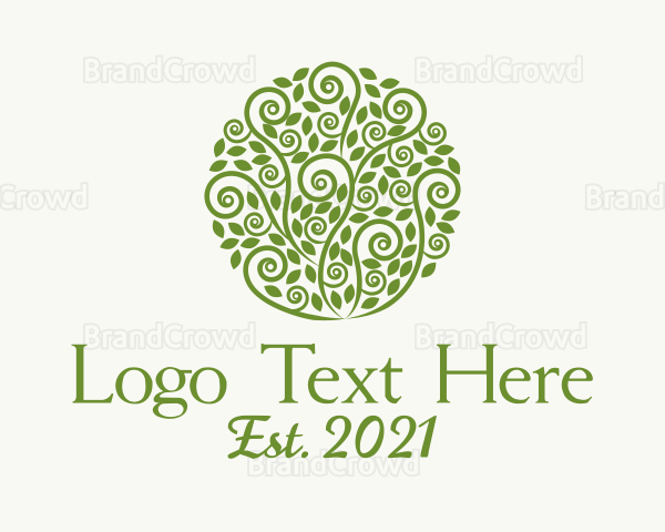 Elegant Green Vines Logo